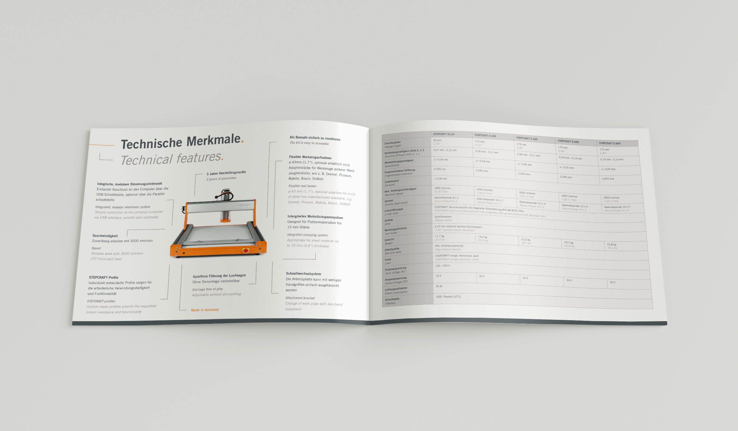 Broschüre von Stepcraft